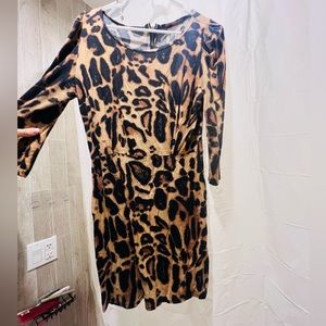 Leopard mini dress 34 inches long 15 inches wide strach
